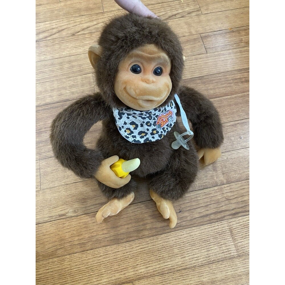 VTG Hosung Little Monkey Lost Magic Sounds Banana, Pacifier Thumb Sucking Monkey